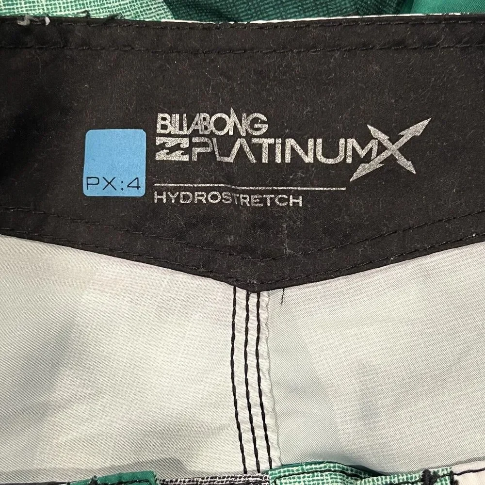 Billabong Platinum Men Water Boardshorts Px4‎ Hydrostretch Check Squares Size 32